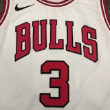 Chicago Bulls White #3 WADE  1:1  Quality NBA Season Jerseys