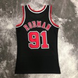 1998  Chicago Bulls Black #91 RODMAN   1:1  Quality NBA Season Jerseys