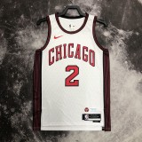 2023  Chicago Bulls  City Edition White #2 BALL   1:1  Quality NBA Season Jerseys