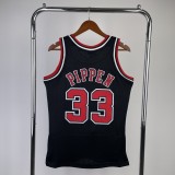 1998  Chicago Bulls Black #33 PIPPEN   1:1  Quality NBA Season Jerseys