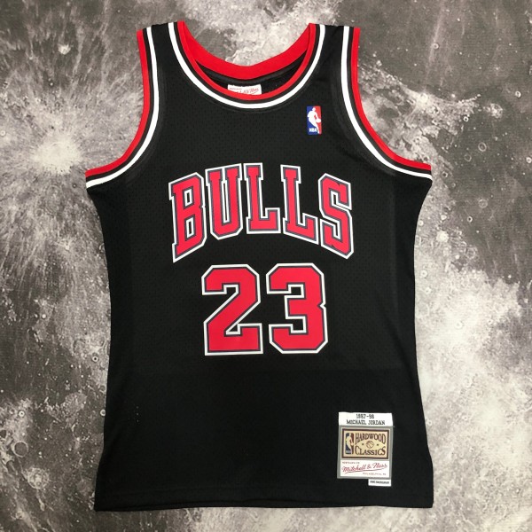 1998  Chicago Bulls Black #23 JORDAN   1:1  Quality NBA Season Jerseys