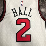 2023  Chicago Bulls  City Edition White #2 BALL   1:1  Quality NBA Season Jerseys