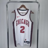 2023  Chicago Bulls  City Edition White #2 BALL   1:1  Quality NBA Season Jerseys
