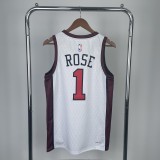 2023  Chicago Bulls  City Edition White #1 ROSE   1:1  Quality NBA Season Jerseys