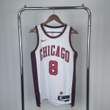 2023  Chicago Bulls  City Edition White #8 LAVINE   1:1  Quality NBA Season Jerseys