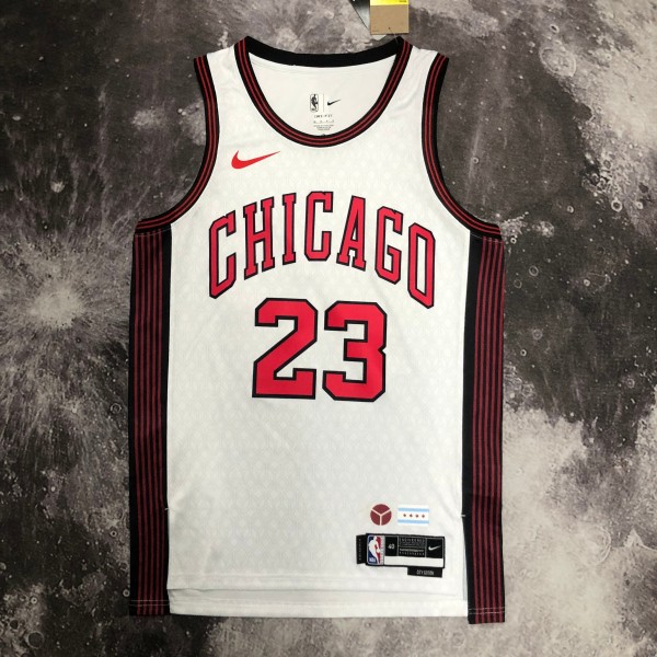 2023  Chicago Bulls  City Edition White #23 JORDAN   1:1  Quality NBA Season Jerseys