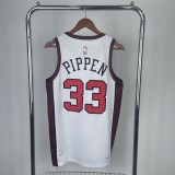 2023  Chicago Bulls  City Edition White #33 PIPPEN   1:1  Quality NBA Season Jerseys