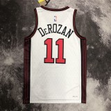 2023  Chicago Bulls  City Edition White #11 DEROZAN   1:1  Quality NBA Season Jerseys