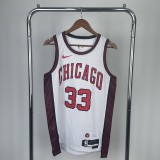 2023  Chicago Bulls  City Edition White #33 PIPPEN   1:1  Quality NBA Season Jerseys