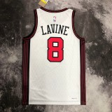 2023  Chicago Bulls  City Edition White #8 LAVINE   1:1  Quality NBA Season Jerseys