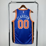 2024  New York Knicks  City Edition Blue #00 CLARKSON  1:1 Quality NBA  Jerseys