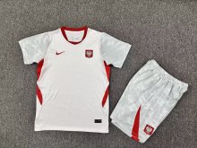 26/27（2026）Poland  Home  Kids 1:1 Quality Soccer Jersey