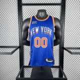 2024  New York Knicks  City Edition Blue #00 CLARKSON  1:1 Quality NBA  Jerseys