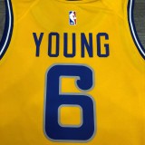 2023  Golden State Warriors White  Yellow #6 YOUNG  1:1  Quality NBA Season Jerseys