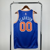 2023  New York Knicks  Blue #00 CLARKSON 1:1 Quality NBA  Jerseys