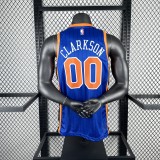 2024  New York Knicks  City Edition Blue #00 CLARKSON  1:1 Quality NBA  Jerseys