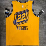 2021 Golden State Warriors Yellow Tram City Edition #22 WIGGINS  1:1  Quality NBA Season Jerseys