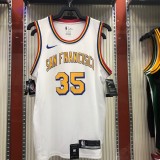Golden State Warriors White San Francisco #35 DURANT  1:1  Quality NBA Season Jerseys