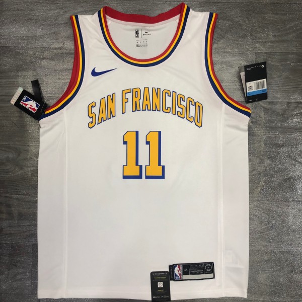 Golden State Warriors White San Francisco  #11 THOMPSON  1:1  Quality NBA Season Jerseys