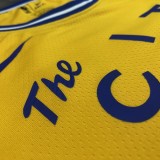 2021 Golden State Warriors Yellow Tram City Edition #30 CURRY 1:1  Quality NBA Season Jerseys