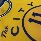 2021 Golden State Warriors Yellow Tram City Edition #11 THOMPSON 1:1  Quality NBA Season Jerseys
