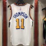 Golden State Warriors White San Francisco  #11 THOMPSON  1:1  Quality NBA Season Jerseys