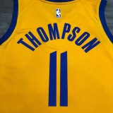 2021 Golden State Warriors Blue V-Neck  Yellow JORDAN #11 THOMPSON  1:1  Quality NBA Season Jerseys