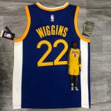 2020 Golden State Warriors Blue V-Neck #22 WIGGINS  1:1  Quality NBA Season Jerseys