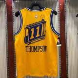 2021 Golden State Warriors Yellow Tram City Edition #11 THOMPSON 1:1  Quality NBA Season Jerseys