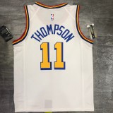 Golden State Warriors White San Francisco  #11 THOMPSON  1:1  Quality NBA Season Jerseys