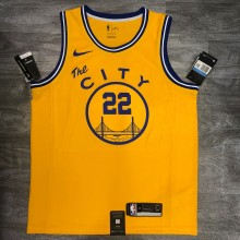 2021 Golden State Warriors Yellow Tram City Edition #22 WIGGINS  1:1  Quality NBA Season Jerseys