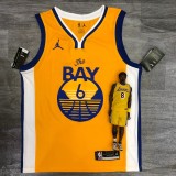2021 Golden State Warriors Blue V-Neck  Yellow JORDAN #6 YOUNG  1:1  Quality NBA Season Jerseys