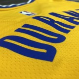 2021 Golden State Warriors Blue V-Neck  Yellow JORDAN #35 DUEANT  1:1  Quality NBA Season Jerseys