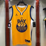 2021 Golden State Warriors Blue V-Neck  Yellow JORDAN #22 WINGGINS  1:1  Quality NBA Season Jerseys