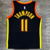 2021 Golden State Warriors V-neck Black City Edition #11 THOMPSON  1:1  Quality NBA Season Jerseys