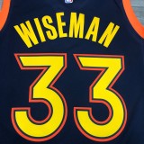 2021 Golden State Warriors V-neck Black City Edition #33 WISEMAN  1:1  Quality NBA Season Jerseys