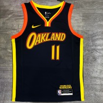 2021 Golden State Warriors V-neck Black City Edition #11 THOMPSON  1:1  Quality NBA Season Jerseys