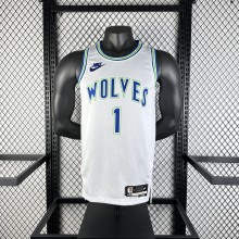 2024  Minnesota Timberwolves Forest Wolf Retro #1 ANDERSON 1:1 Quality NBA Jersey