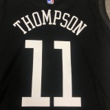 2019  Golden State Warriors Black V-Neck City Edition #11 THOMPSON  1:1  Quality NBA Season Jerseys