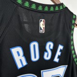 2026  Minnesota Timberwolves Black Retro #25 ROSE 1:1 Quality NBA Jersey