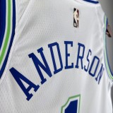 2024  Minnesota Timberwolves Forest Wolf Retro #1 ANDERSON 1:1 Quality NBA Jersey