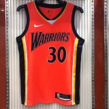 Golden State Warriors Orange Rookie #30 CURRY 1:1  Quality NBA Season Jerseys