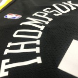 2019  Golden State Warriors Black V-Neck City Edition #11 THOMPSON  1:1  Quality NBA Season Jerseys