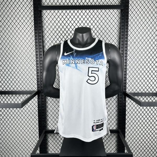2025  Minnesota Timberwolves City Edition #5 EDWARDS 1:1 Quality NBA Jersey