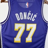 2026 Los Angeles  Lakers Flyers Limited Edition Blue  #77 DONCIC 1:1 Quality NBA Jersey