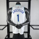 2024  Minnesota Timberwolves Forest Wolf Retro #1 ANDERSON 1:1 Quality NBA Jersey