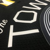 2019  Golden State Warriors Black V-Neck City Edition #30 CURRY  1:1  Quality NBA Season Jerseys