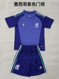 26/27（2026） Mexico Goalkeeper Purple  Kids 1:1 Quality Soccer Jersey