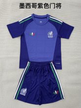 26/27（2026） Mexico Goalkeeper Purple  Kids 1:1 Quality Soccer Jersey