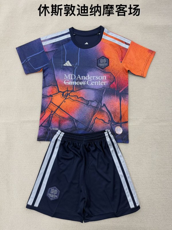26/27 (2026） Houston Dynamo Away  Kids Kits 1:1 Quality Soccer Jersey